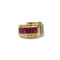 Bague 57 Bague TANK Or jaune Rubis Diamants 58 Facettes 240038R