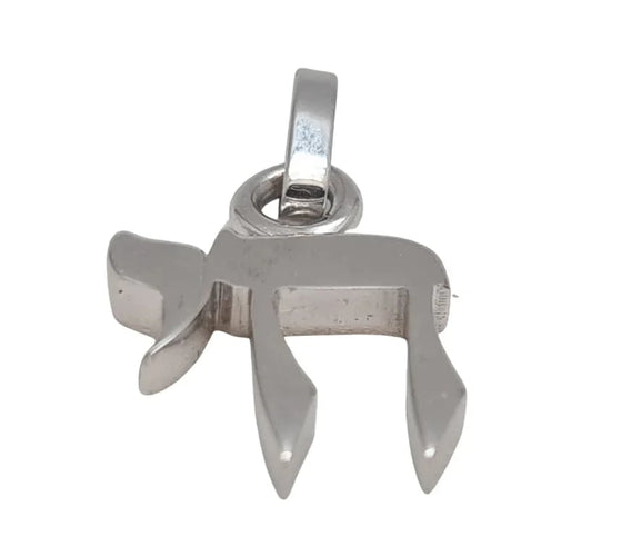 Pendentif Pendentif Hai "la vie" en Or blanc 58 Facettes