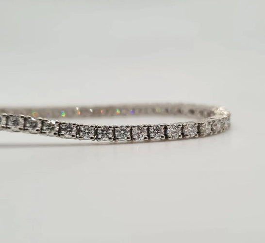 Bracelet Bracelet tennis or blanc 18 carats serti de diamants 58 Facettes