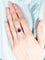 Bague 52 Bague coussin rubis en or gris palladié et diamants 58 Facettes 41950019
