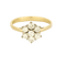 Bague 58 Bague entourage en or jaune et blanc 18k et diamants 58 Facettes LJ BAV1