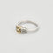 Bague 54,5 Bague diamant jaune taille carré en or jaune et blanc et diamants 58 Facettes LJ26