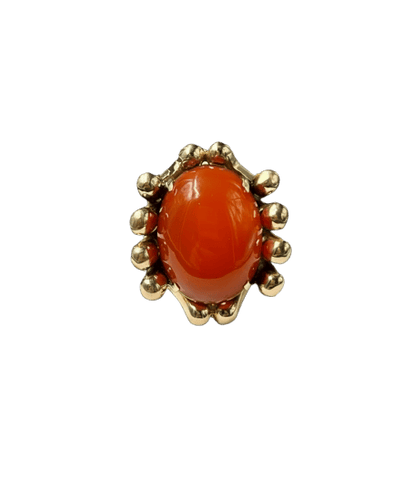 Bague Cornucopia - Bague en or jaune 18 ct et cornaline cabochon 58 Facettes