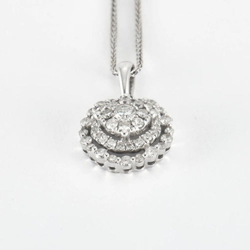 Collier Collier en Or Blanc & diamants 58 Facettes