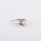Bague 46 / Blanc/Gris / Or 750 Bague Solitaire Diamant 0.45 carat 58 Facettes 180182R