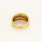 Bague 59 Bague jonc godronnée en or jaune et diamants 58 Facettes PAL3880