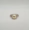 Bague 54.5 Bague or blanc sertie d’une perle de culture et diamants 58 Facettes