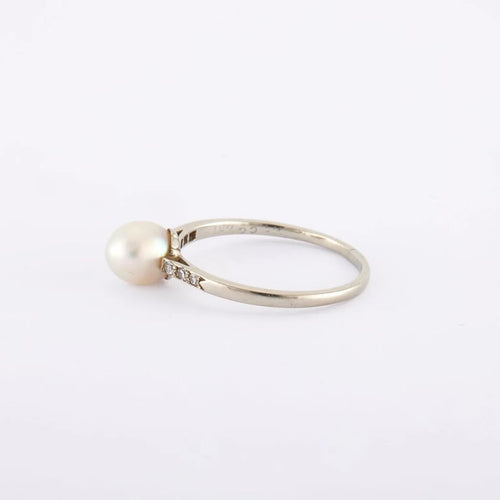 Bague 53 Bague Perle et diamants 58 Facettes 140134R