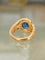 Bague 53 Bague Tourbillon cocktail en or jaune 18 carats saphir et diamants 58 Facettes