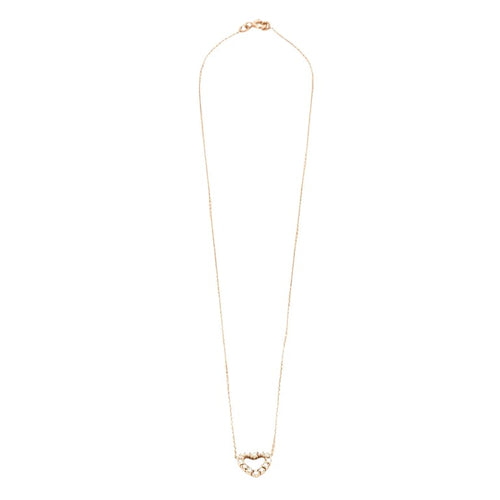 Collier Collier cœur or rose et diamants 58 Facettes