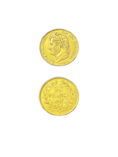20 francs français - Pièce d’or Louis XVIII 58 Facettes