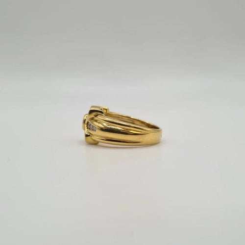 Bague 54 Bague or jaune 18 carats sertie de diamants 58 Facettes