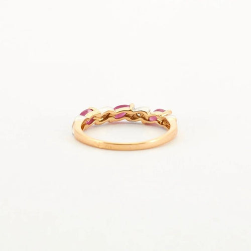 Bague 53 Bague Or jaune Rubis Diamants 58 Facettes