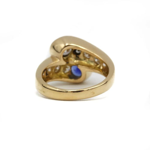Bague 52 Bague - Or jaune, Diamants & Saphir 58 Facettes 250096R
