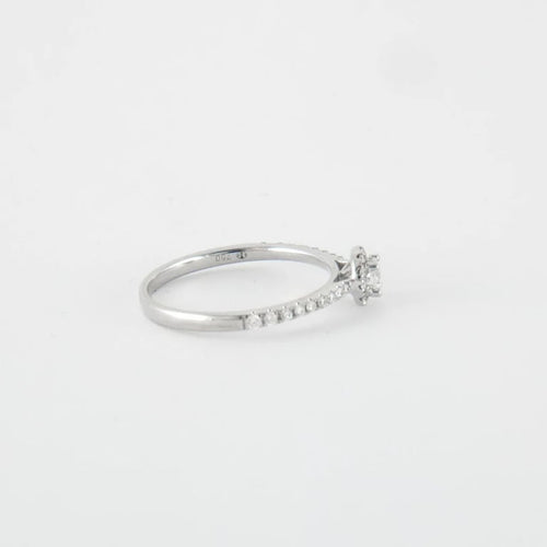 Bague 53 Bague Or blanc Diamants 58 Facettes
