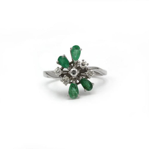 Bague 56 Bague - Or, Diamants et Emeraudes 58 Facettes 250305R