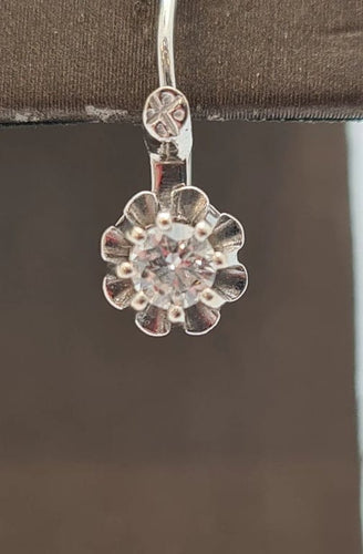 Boucles d'oreilles Mono boucle d'oreille Or blanc Diamant 58 Facettes