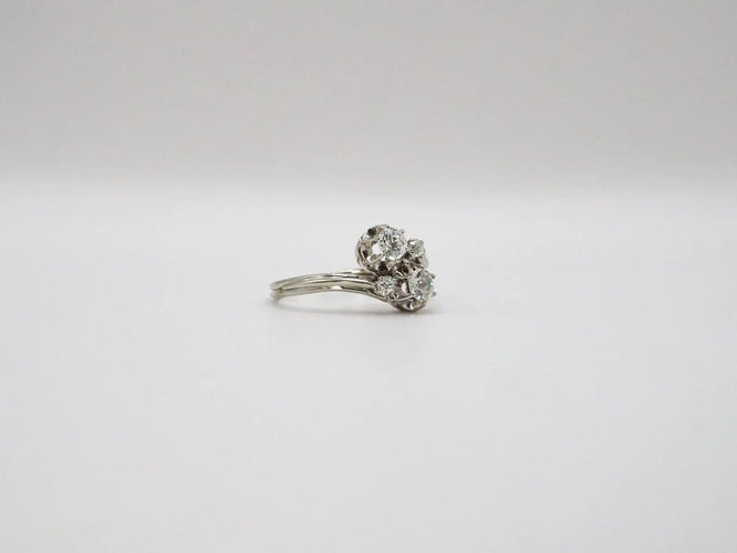 Bague 60 Bague vintage or blanc diamants 58 Facettes 4546
