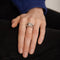 Bague 55 / Blanc/Gris / Or 750 Bague Solitaire Diamant 0.93 carat 58 Facettes 140121R