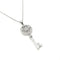 Collier Collier et pendentif clé or blanc sertis de diamants 58 Facettes