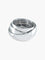 Bague 53 Bague croisée pavée de diamants en or blanc 750 58 Facettes 413 50022