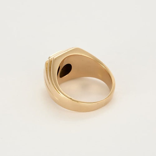 Bague 53 Bague chevalière en or jaune et diamant 58 Facettes VAN0695