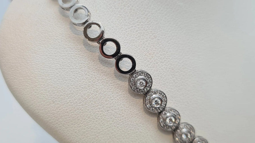 Collier Collier en Or blanc, diamants 58 Facettes