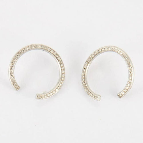 Boucles d'oreilles Boucles d'oreilles en Or blanc & diamants 58 Facettes
