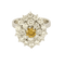 Bague 54 Bague diamant jaune taille brillant en or gris 18k et diamants 58 Facettes BA24
