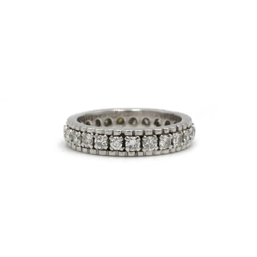 Bague 53.5 Alliance - Or blanc, Platine & Diamants 58 Facettes 250323R