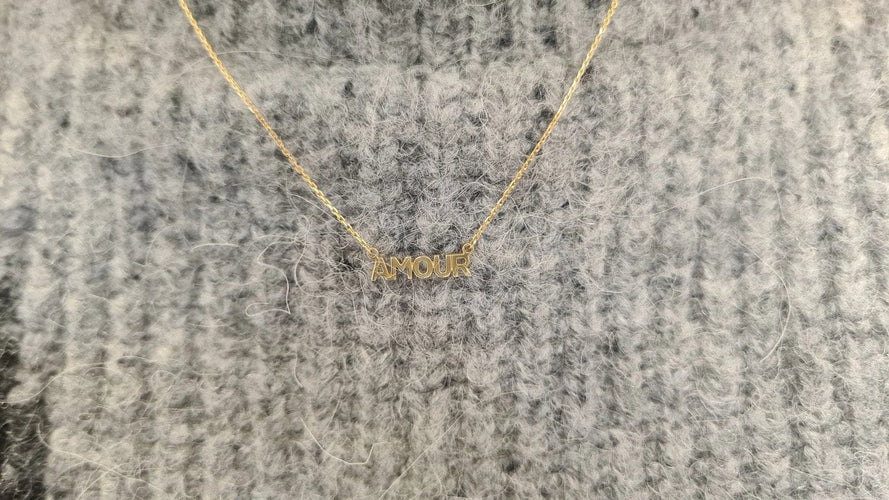 Collier Collier amour en Or jaune 58 Facettes