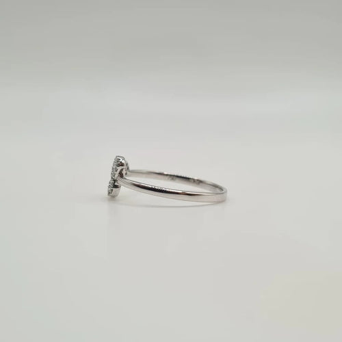 Bague 51.5 Bague papillon or blanc sertie diamants 58 Facettes