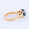 Bague 52 Bague saphir cabochon en or jaune 18k et diamants 58 Facettes ALGU02