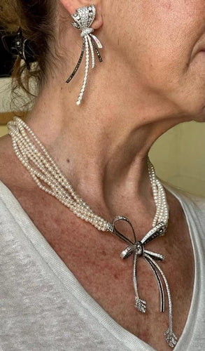 Collier Collier vintage diamants et perles 58 Facettes VIN-III