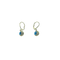 Boucles d'oreilles Boucles d’oreilles pendantes motif œil bleu en or jaune 14 ct 58 Facettes 250366