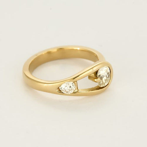 Bague 52.5 Bague en Or jaune 18k Diamant 58 Facettes DRE1847X2