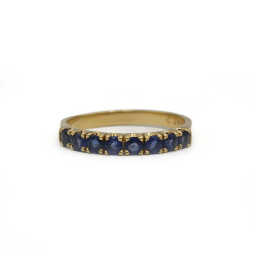 Bague 60 Demi-Alliance - Or jaune & Saphirs 58 Facettes 250065SP
