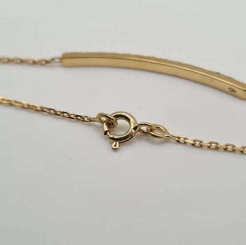 Bracelet Bracelet or jaune 18 carats serti d’une barrette de diamants 58 Facettes