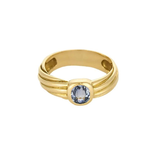 Bague 54 Bague jonc en or jaune et saphir 58 Facettes LOR3887X2