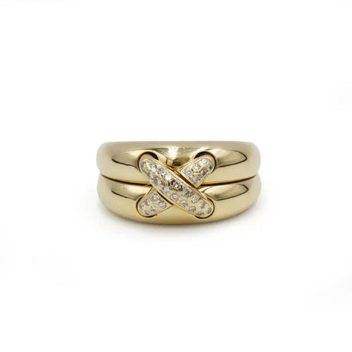 Bague 49 CHAUMET - Bague Or & Diamants Liens 58 Facettes 250437R