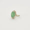 Bague 49 Bague cabochon jade et diamants en or blanc 18 carats 58 Facettes 1933