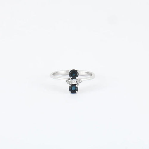 Bague 54 Bague Saphirs Diamants 58 Facettes