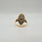 Bague 54 Bague art déco or jaune 18 carats sertie de saphirs ovales et diamants 58 Facettes