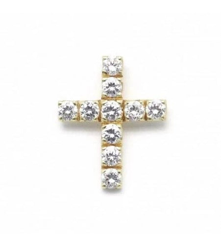 Collier Croix Or jaune & Diamants - 1,80 carats 58 Facettes 230005SP