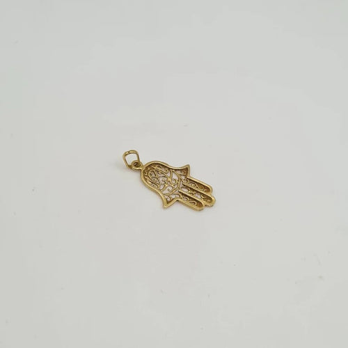 Pendentif Pendentif main de Fatma or jaune 58 Facettes