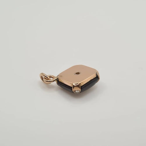 Pendentif Pendentif or rose grenat et diamants 58 Facettes