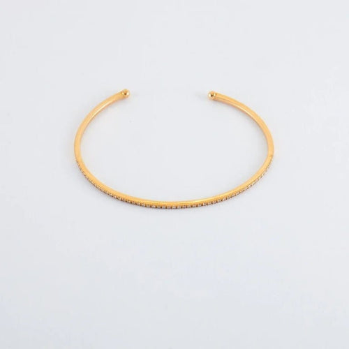 Bracelet Bracelet Jonc or jaune diamants 58 Facettes