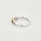Bague 54,5 Bague diamant jaune taille carré en or jaune et blanc et diamants 58 Facettes LJ26