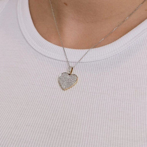 Pendentif Pendentif Cœur pavage Diamants 58 Facettes FL237