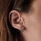 Paire d'anneaux d'oreilles en or blanc et diamants 58 Facettes ALE5012X2
